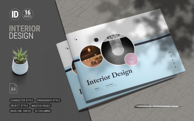 Interior Brochure Design Template Magazine Template