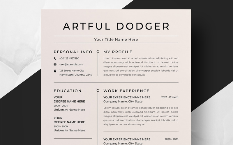 Simple & Clean Modern Resume Resume Template