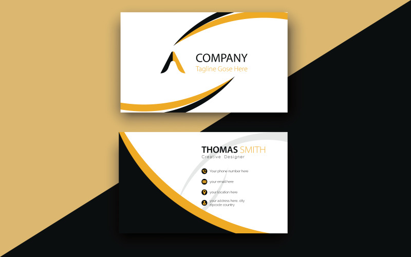 Contemporary style modern Business card design template Corporate Identity
