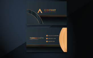 Elegant abstract golden Creative and simple Luxury business card