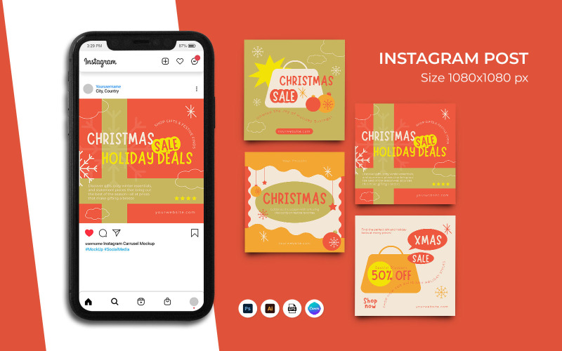 Christmas Sale Instagram Post Social Media