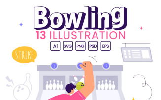 13 Bowling Game Illustration