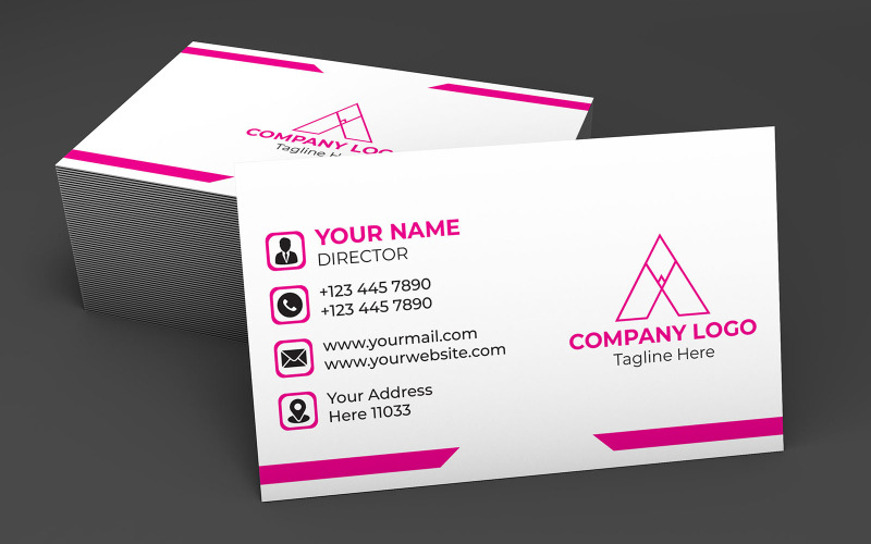 Simple and Minimalist Business Card (Design) Corporate Identity