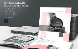 Square Product Catalog Brochure. Photoshop Template