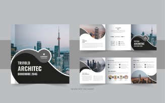 Architecture square trifold brochure or Square trifold architecture brochure design