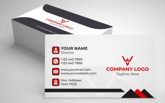 Creative Red Color Business Card Template New Design