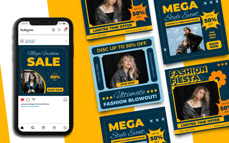 Fashion Sale Instagram Post Template 23 Social Media