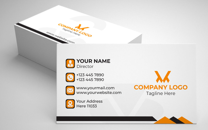 Professional Business Card (Minimal Design) Corporate Identity