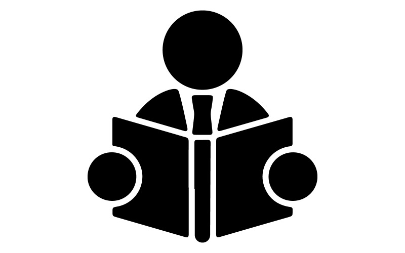 Silhouettes art illustration of knowledge work Illustration