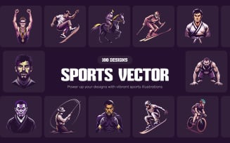 Sports Character Illustration Set