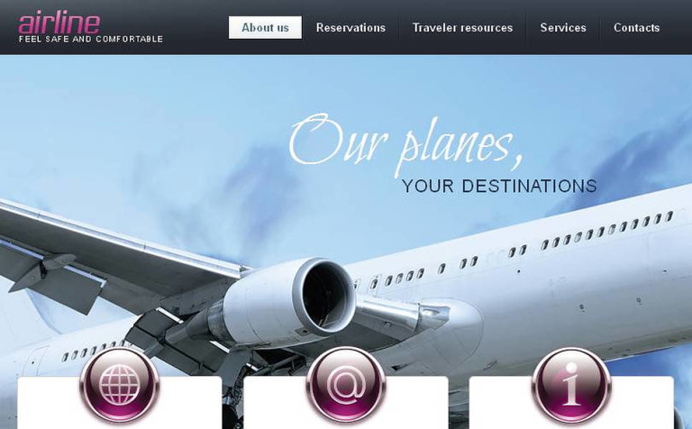 Airline Tickets Premium Facebook HTML CMS Template Big Screenshot Airline Tickets Facebook HTML CMS Template New Screenshots BIG