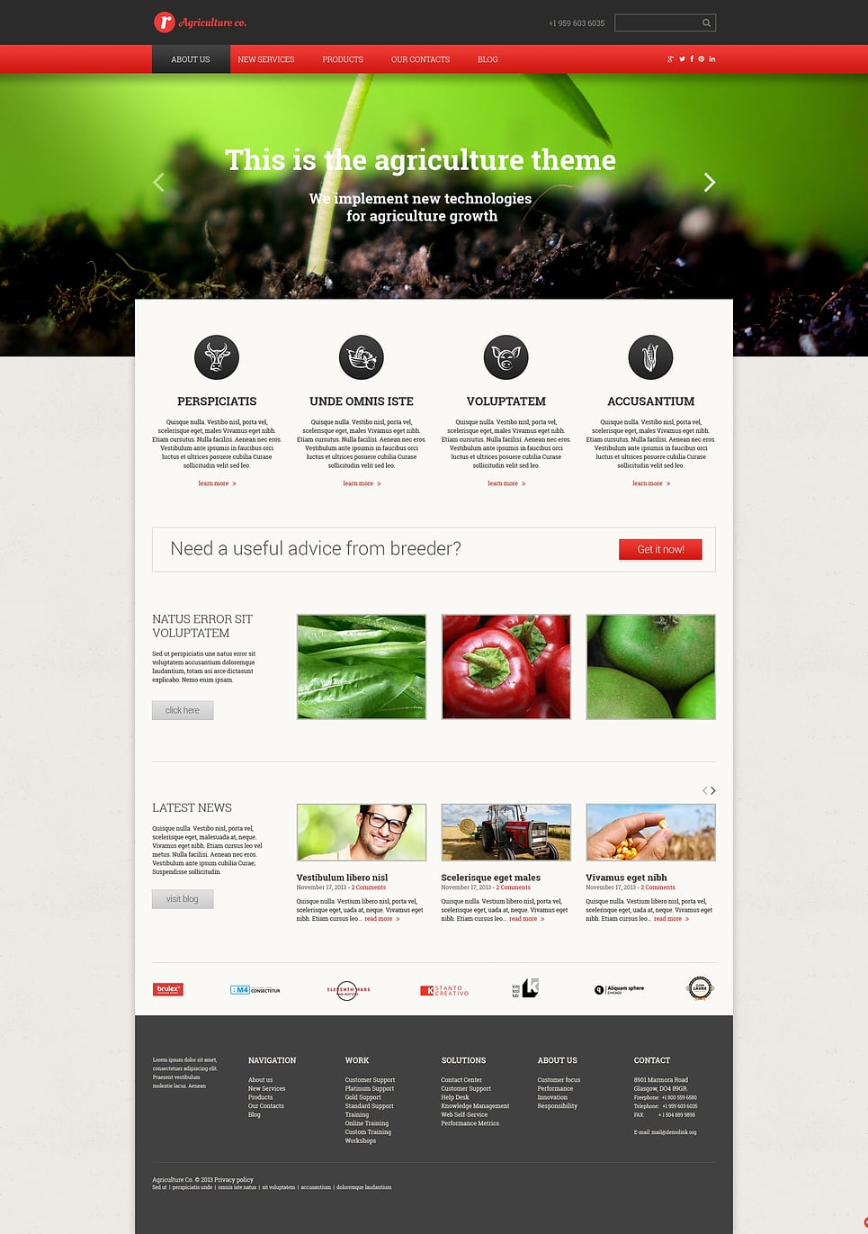 Farm Responsive Website Template New Screenshots BIG