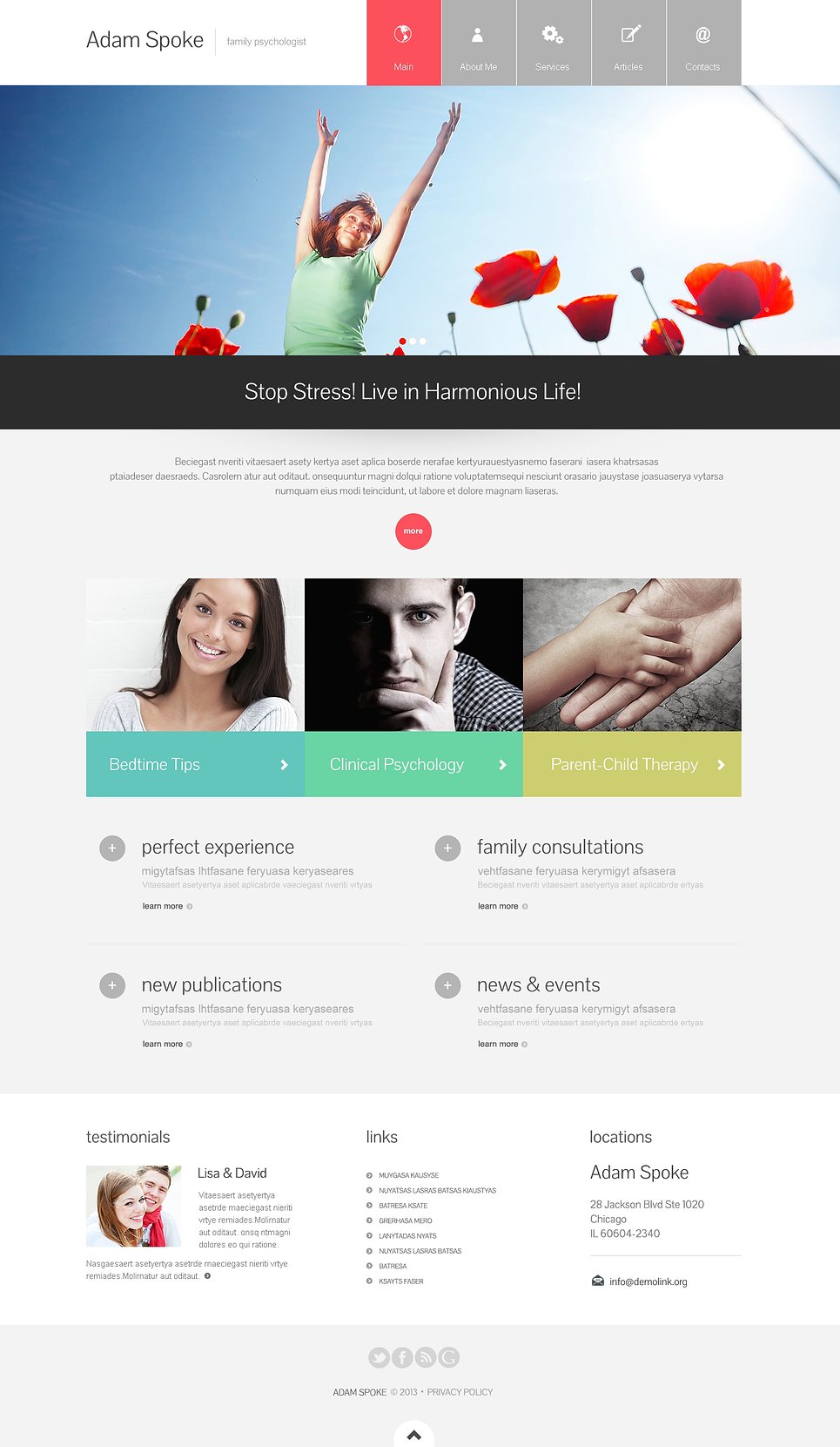 Psychologist Responsive Website Template New Screenshots BIG