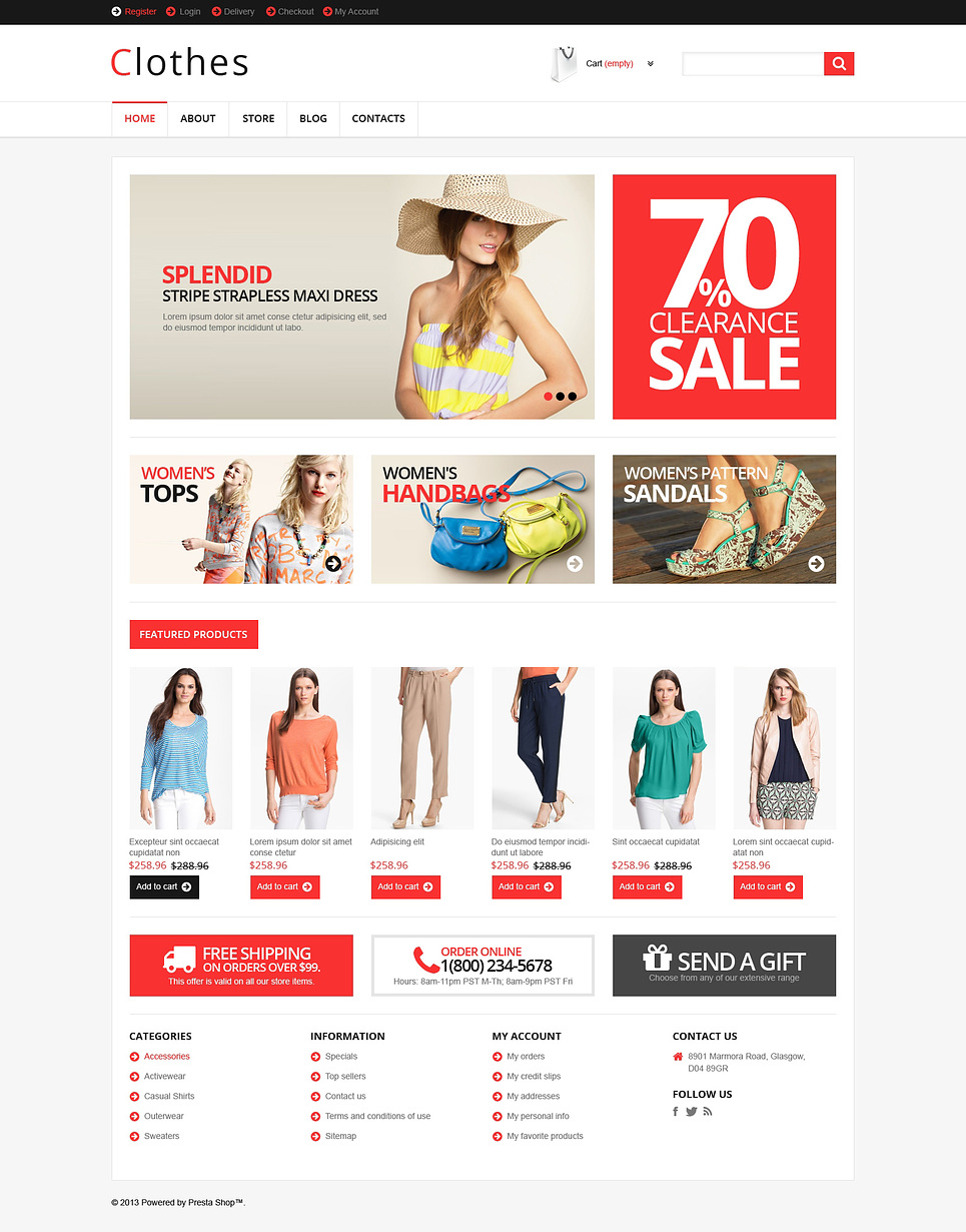 responsive clothes store jigoshop