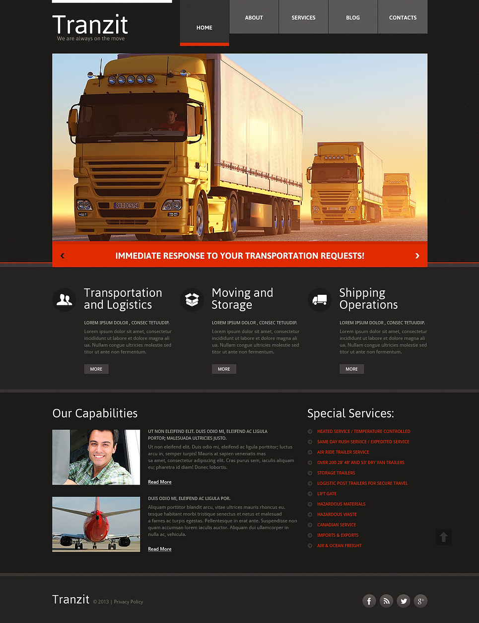 Trucking Responsive Website Template New Screenshots BIG