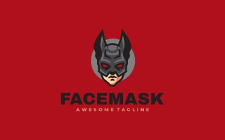 Face Mask Mascot Cartoon Logo