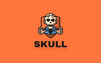 Skull Mascot Cartoon Logo