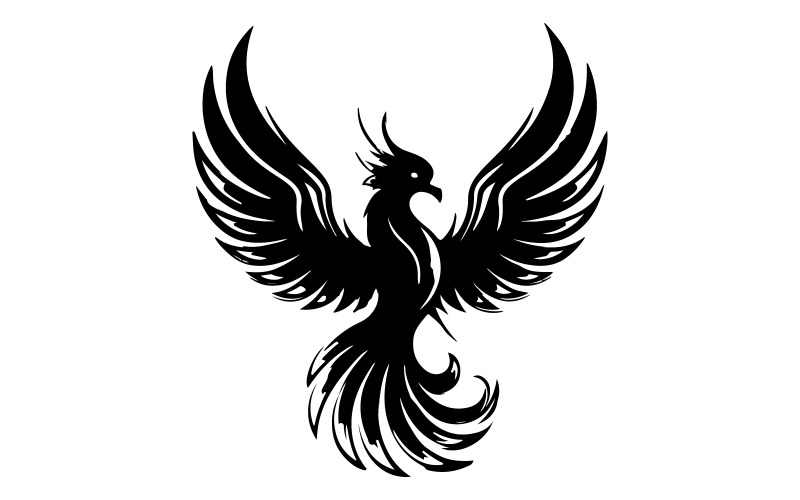 The phoenix silhouette art illustration Illustration