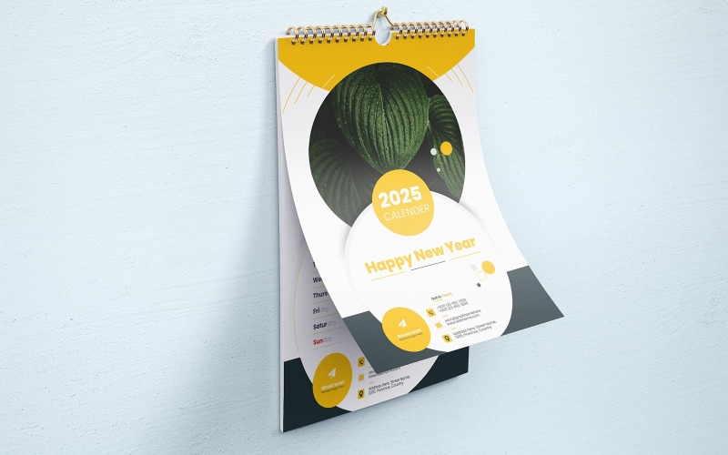 Wall Calendar 2025 | Modern Corporate Template Design Corporate Identity