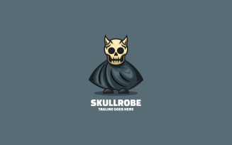Skull Robe Mascot Cartoon Logo