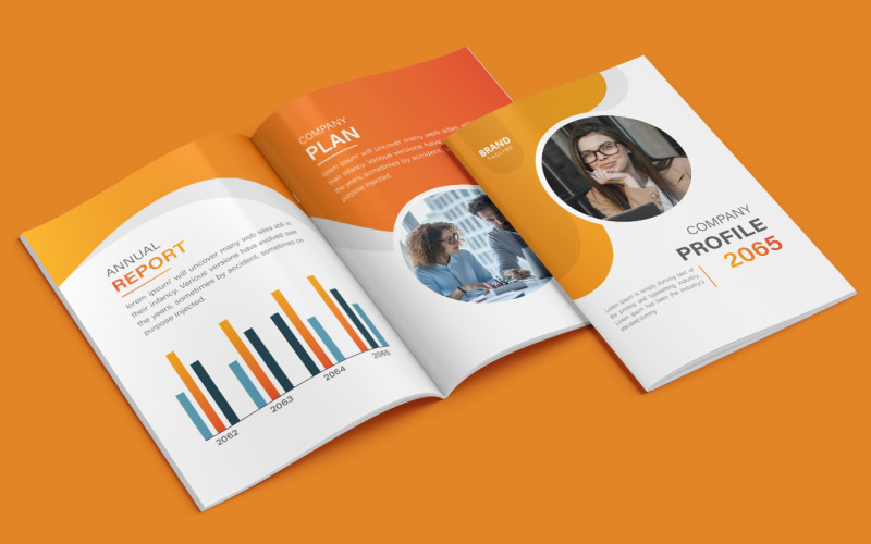 Professional Bi fold brochure design template Corporate Identity