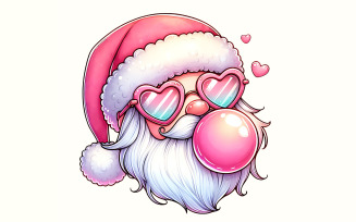 Retro Santa Christmas PNG, Vintage Santa Digital Download, Pink Christmas, Coquette, Holiday Vibes,