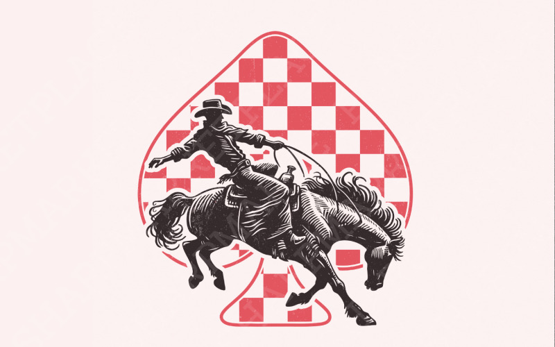 Western Cowboy PNG, Rodeo png, Cowboy Cards, Country Cowboy PNG, Retro Western png, Sublimation, Illustration
