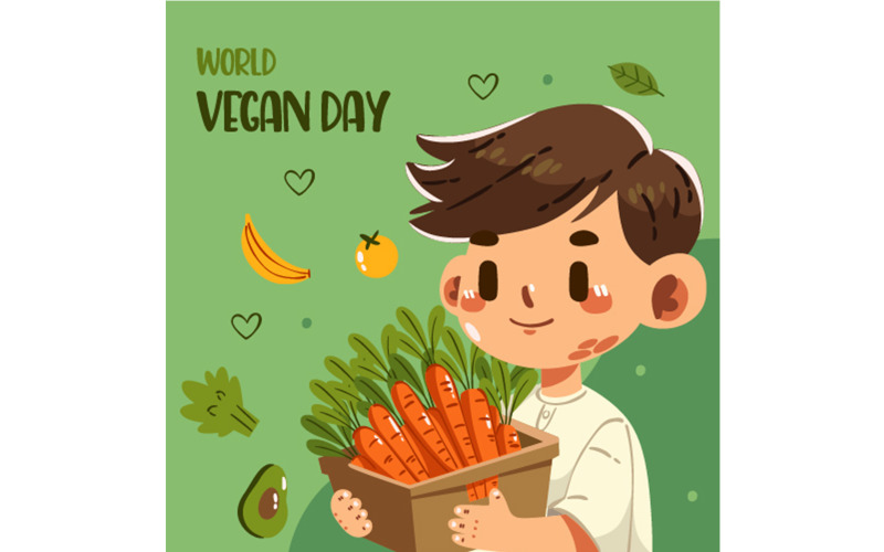 World Vegan Day Celebration Illustration