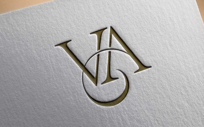 Creative and Minimalist-VA- Logo Design FREE Logo Template