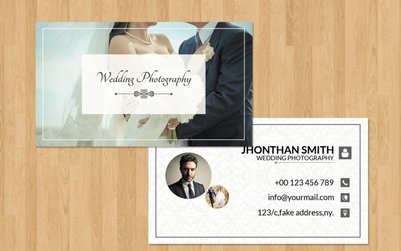 Photographer Business Card Template. Psd Corporate Identity