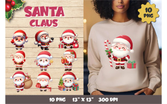 Santa Claus Cartoon. Clipart, PNG.