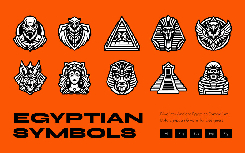 Ancient Symbols , Egypt Symbols Icon Set