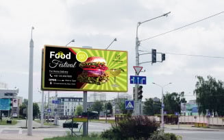 Black Color Professional Food Billboard design