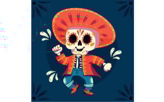 Hand Drawn the Day of the Dead Illustration