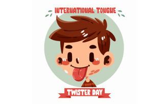 International Tongue Twister Day Banner Design Illustration