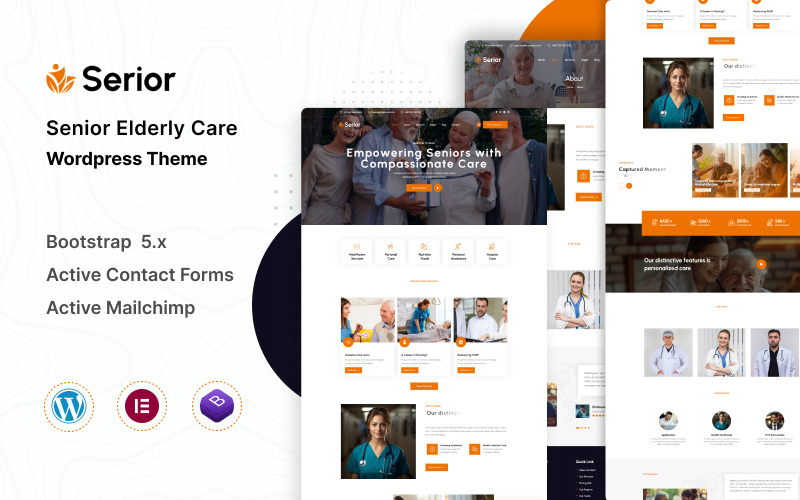 Serior - Senior Elderly Care & Private Nursing Service Wordpress Theme WordPress Theme