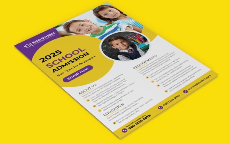 Back To School Admission Flyer Design Corporate Identity
