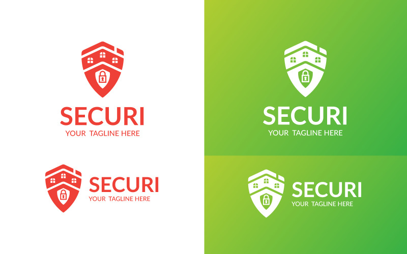 Creative Security House Home Logo Logo Template