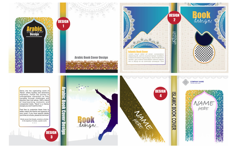 Arabic Luxury Book Cover Pattern design Illustration