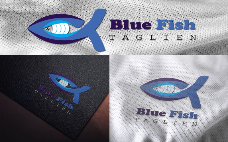 Awesome Blue Fish FogoTemplate Logo Template