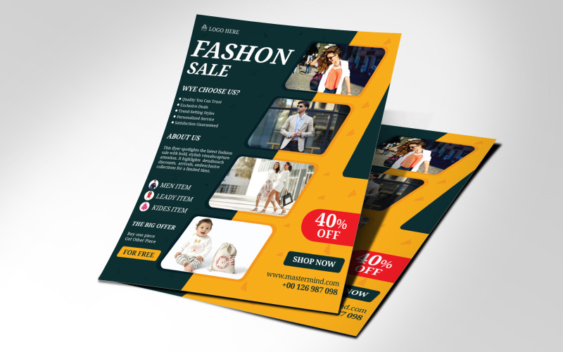 Fashion Sale Flyer Design template Corporate Identity
