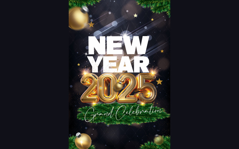 Happy New Year Social Media Post Template