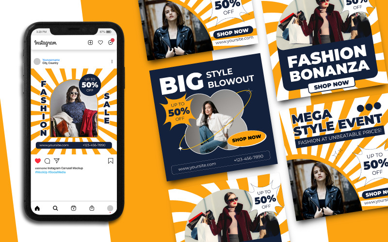 Fashion Sale Instagram Post Template 70 Social Media