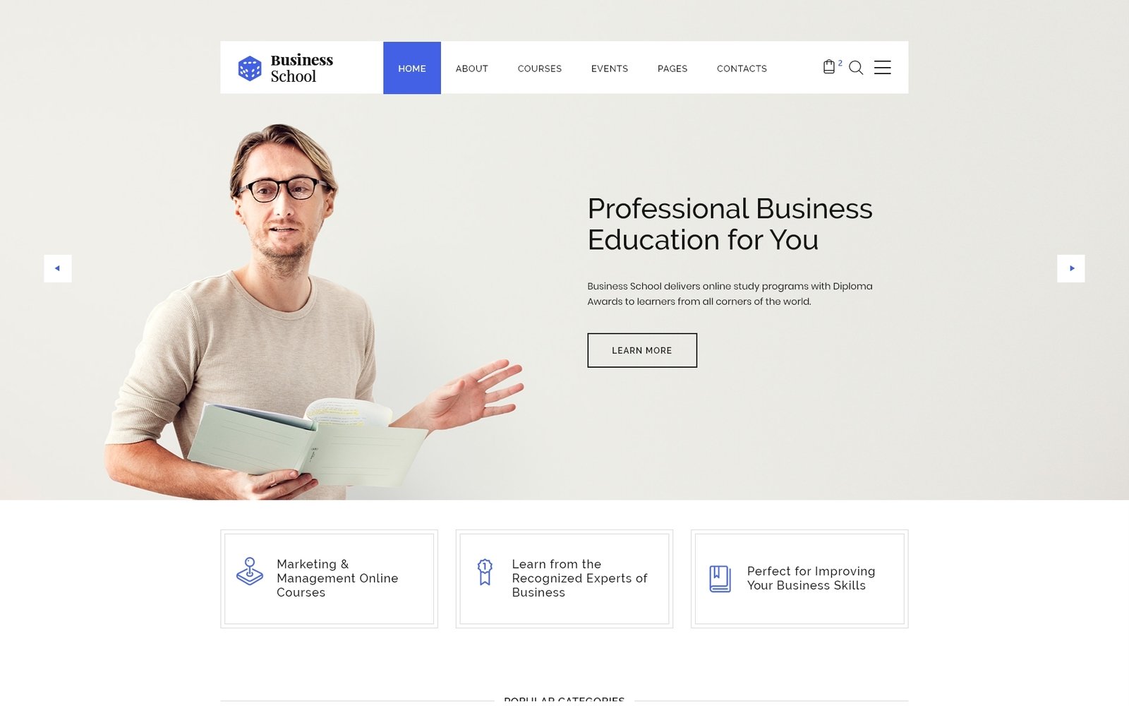 Business School - E-learning Multipage HTML №46509