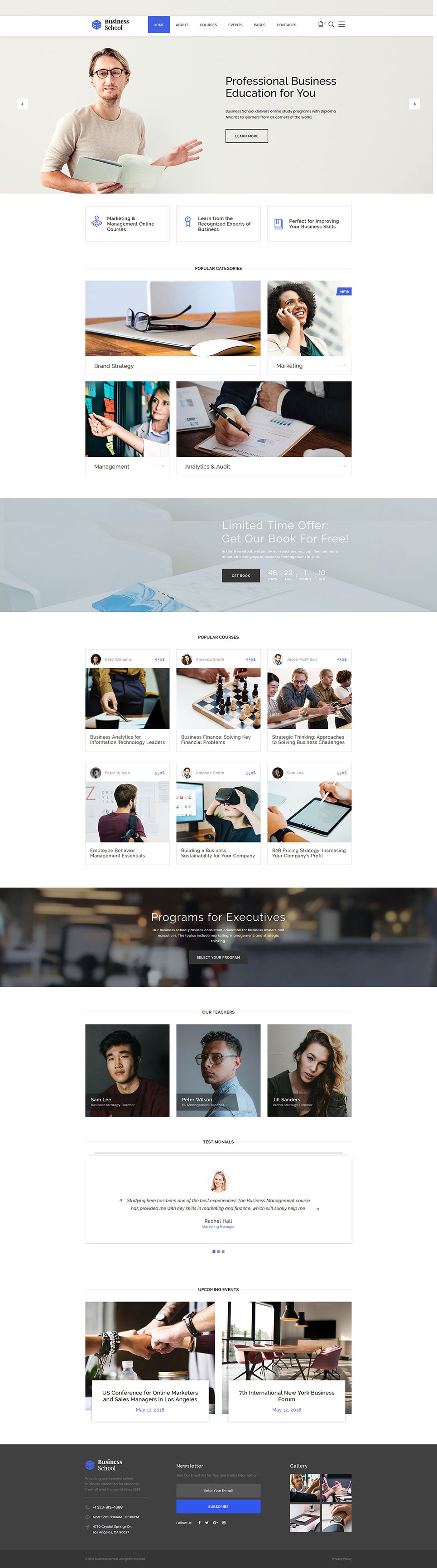 Business School Responsive Website Template New Screenshots BIG