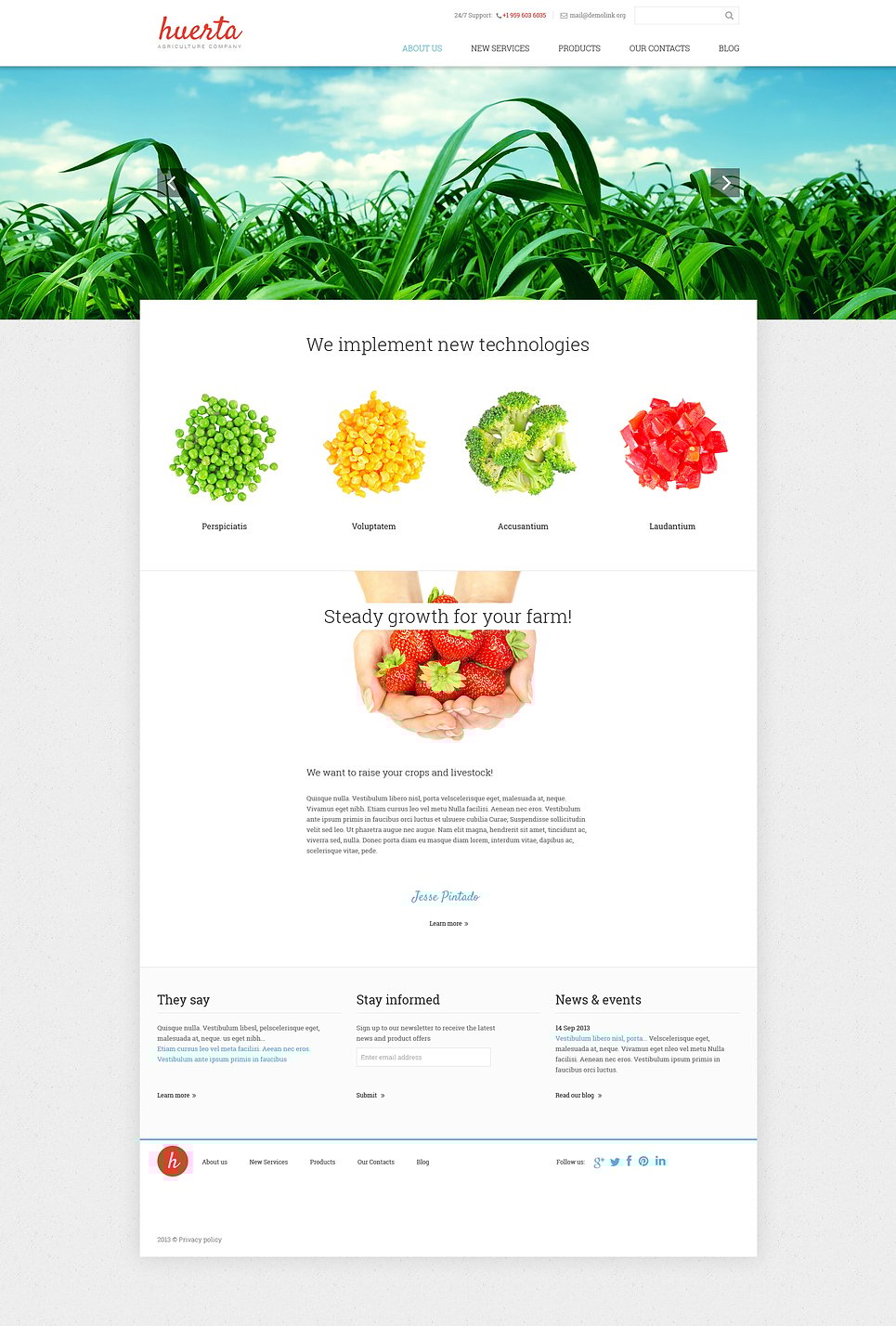 Farm Responsive Website Template New Screenshots BIG