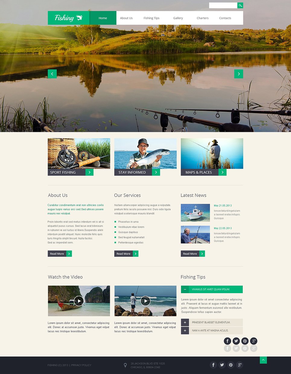 Fishing Responsive Website Template New Screenshots BIG