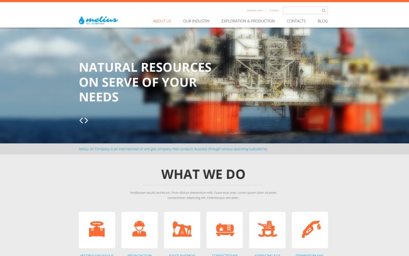 Gas & Oil Responsive Website Template