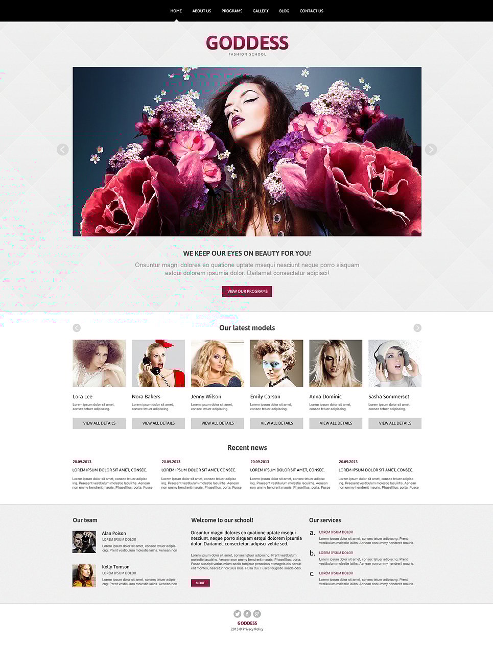 Model Agency Responsive Joomla Template New Screenshots BIG