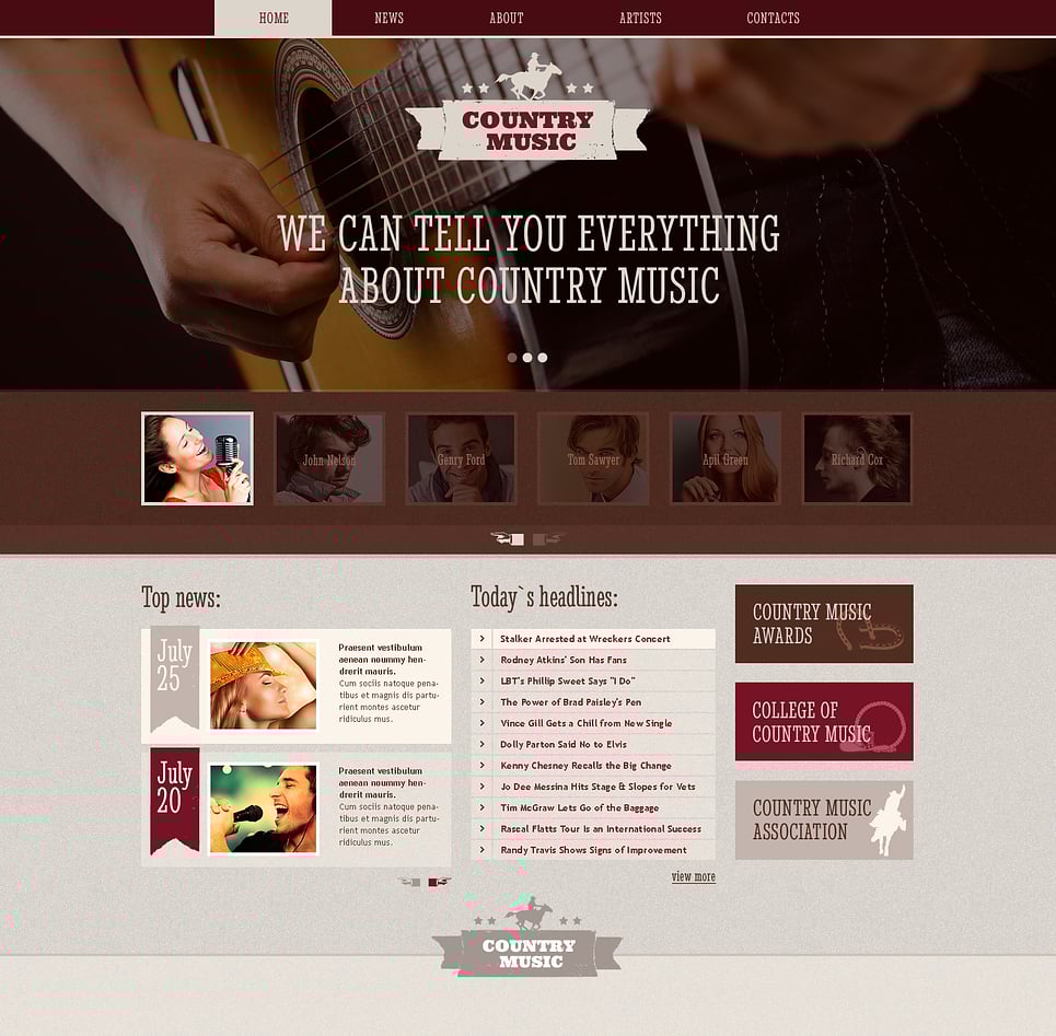 Music Blog Responsive Website Template New Screenshots BIG